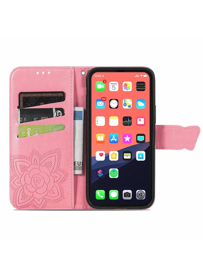 Zaboon Case For iPhone 13 Pro Max Butterfly Love Flower Embossed Horizontal Flip Leather Case with Bracket / Card Slot / Wallet / Lanyard - Image 3