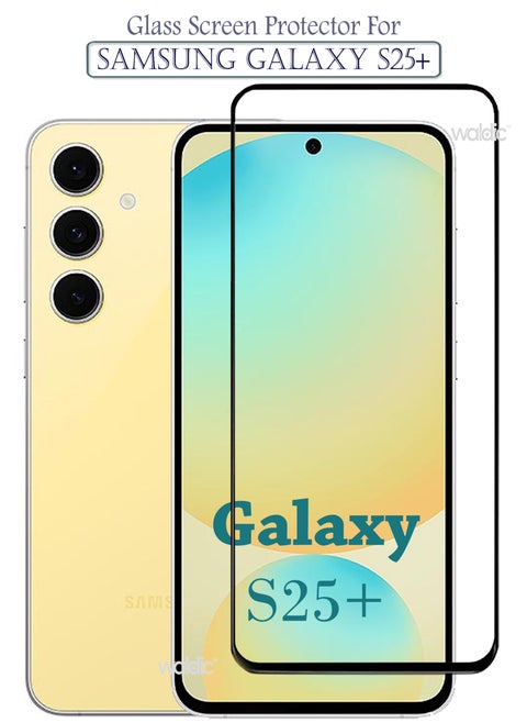 Samsung Galaxy S25 Plus Screen Protector | Tempered Glass Compatible with Samsung Galaxy S25 Plus | Screen Protector Full HD Quality Tempered Glass Anti-Scratch Edge to Edge Coverage with Easy Installation Kit - Black