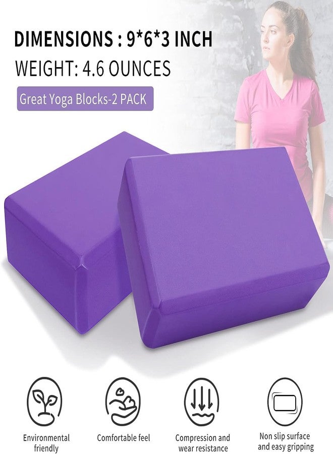 Redvant High Density Foam Yoga Block Brick Set of 2 for Improve Strength, Aid Balance, and Flexibility/Yoga Blocks Set Of 2, Yoga Brick, Gym Accessories (Muiti Colour) - Image 5
