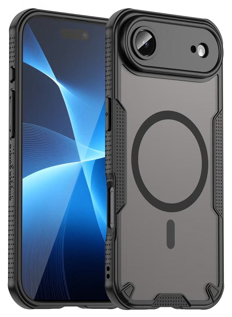 iPhone 17 Air MagSafe Magnetic Back Cover Anti-Yellowing Shockproof Protective Case Ultra-Thin Strong Magnetic Phone Case Compatible with Apple iPhone 17 Air (Black) - Image 1