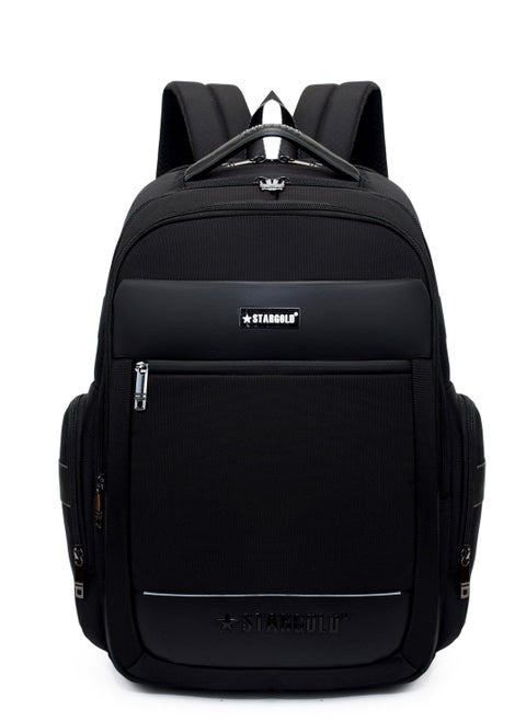 Professional Laptop Backpack 19 Inch With USB Charging Port, Trolley Webbing, and Multiple Compartments, Durable Polyester & PU Material
