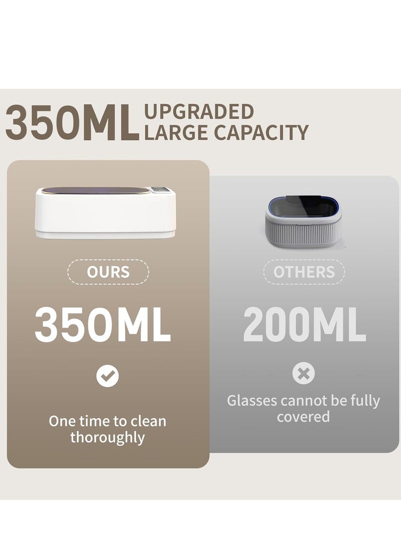 إيسي أكلو منظف المجوهرات، احترافي يعمل بتردد 47 كيلوهرتز آلة تنظيف المجوهرات لأطقم الأسنان، واقي الفم، أليجنر، السنون، المجوهرات، 4 أشكال مع سعة 350ML - Image 5