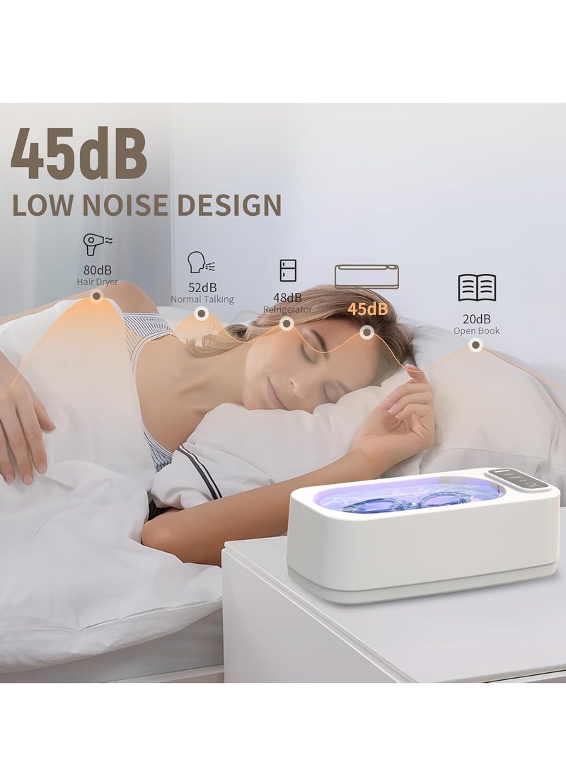 إيسي أكلو منظف المجوهرات، احترافي يعمل بتردد 47 كيلوهرتز آلة تنظيف المجوهرات لأطقم الأسنان، واقي الفم، أليجنر، السنون، المجوهرات، 4 أشكال مع سعة 350ML - Image 4