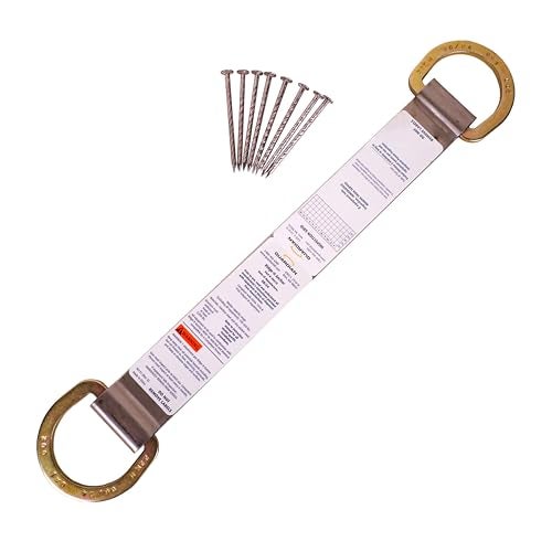 Guardian Fall Protection Guardian 00510 Double D Ring Ridge-It Roof Anchor Zinc-Plated Stainless Steel OSHA and ANSI Compliant 18 inches - Image 1
