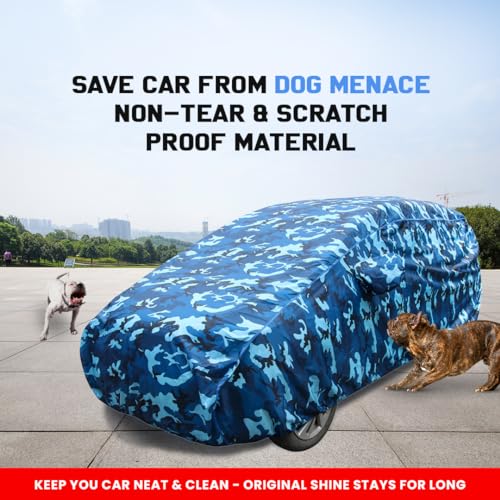 Autofact Brezza Waterproof Car Cover with Mirror Pockets, Airforce Design, 4x4 American Matty,Triple Stitched, Compatible with Maruti Brezza Car Cover (2016 to 2024), Brezza Car Accessories - Image 5