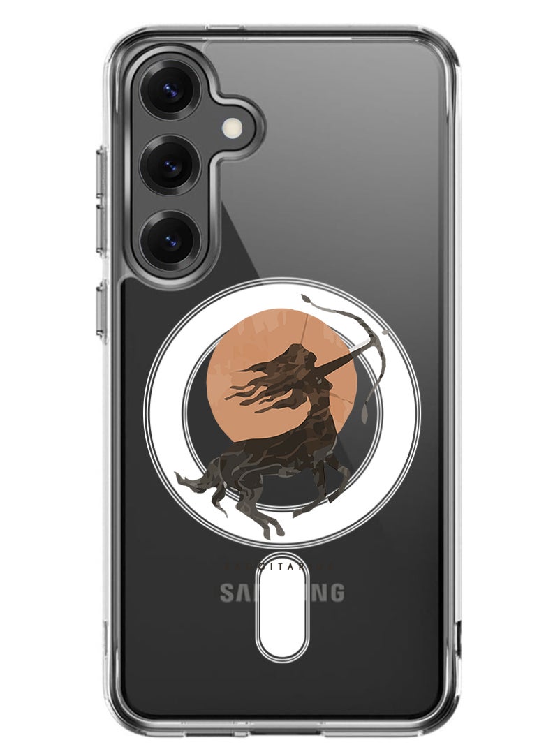 Theodor Magnetic Case for Samsung Galaxy S25 6.2-inch Compatible with MagSafe Wireless Charging, Shockproof Phone Bumper Cover Sagittarius - Image 1