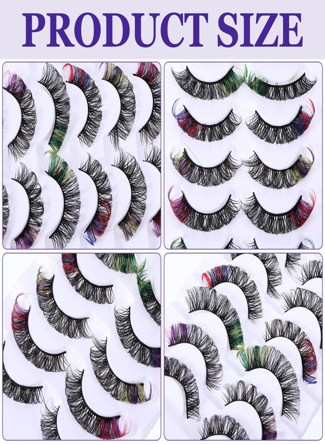 Mowouhn 14Pcs Porch Goose Outfits Eyelash,Reusable Porch Goose Accessories False Eyelashes for 23/17'' Lawn Goose Statue,Fake Lashes with Color End Eyelashes for Lawn,Festival Halloween Christmas Decoration - Image 5