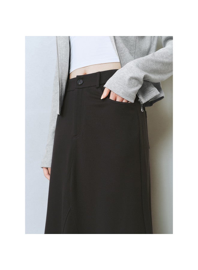 Waxbird Peacebird Women's Fish Tail Casual Skirt Smooth Slim Long Skirt - Image 5