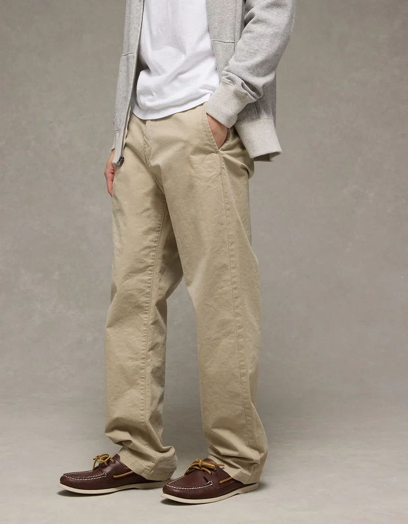 American Eagle  AE Flex Loose Lived-In Khaki Pant for Men | Best Price UAE