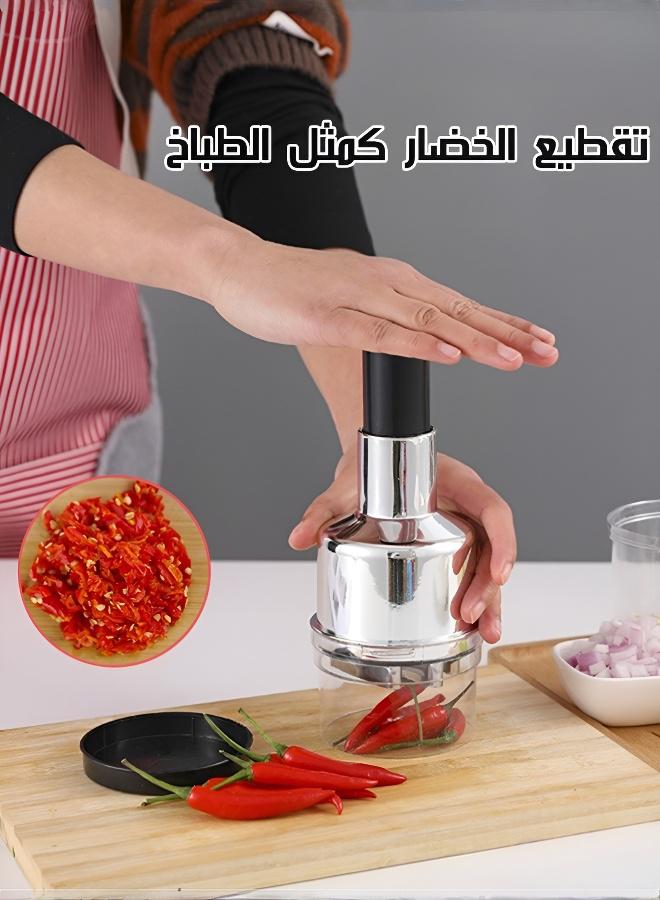 قطاعة طعام يدوية للمطبخ - مفرمة بصل وثوم متعددة الاستخدامات - Image 2
