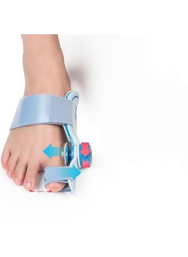 Techlove Upgraded Hallux Valgus Corrector, Unisex, Adjustable Knob Dual Corrector Separator, Suitable for Big Toe Hallux Valgus Relief Splint, Hammer Toe Corrector, Padded, Comfortable and Effective, 1 pc - Image 1