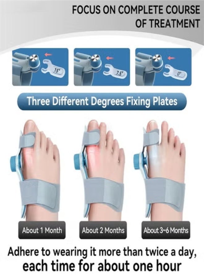 Techlove Upgraded Hallux Valgus Corrector, Unisex, Adjustable Knob Dual Corrector Separator, Suitable for Big Toe Hallux Valgus Relief Splint, Hammer Toe Corrector, Padded, Comfortable and Effective, 1 pc - Image 2