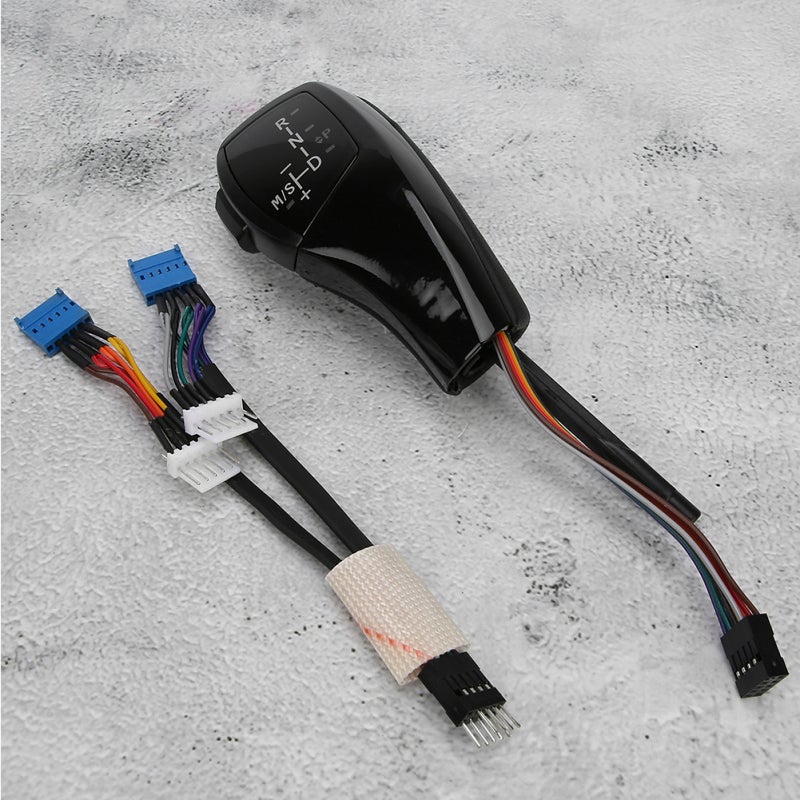 Gear Shift Knob with LED Position Indicator Glossy Black Automatic Manual Gear Lever - Leather Back High Quality Material Gear Stick for Car Interior Upgrade - Image 4