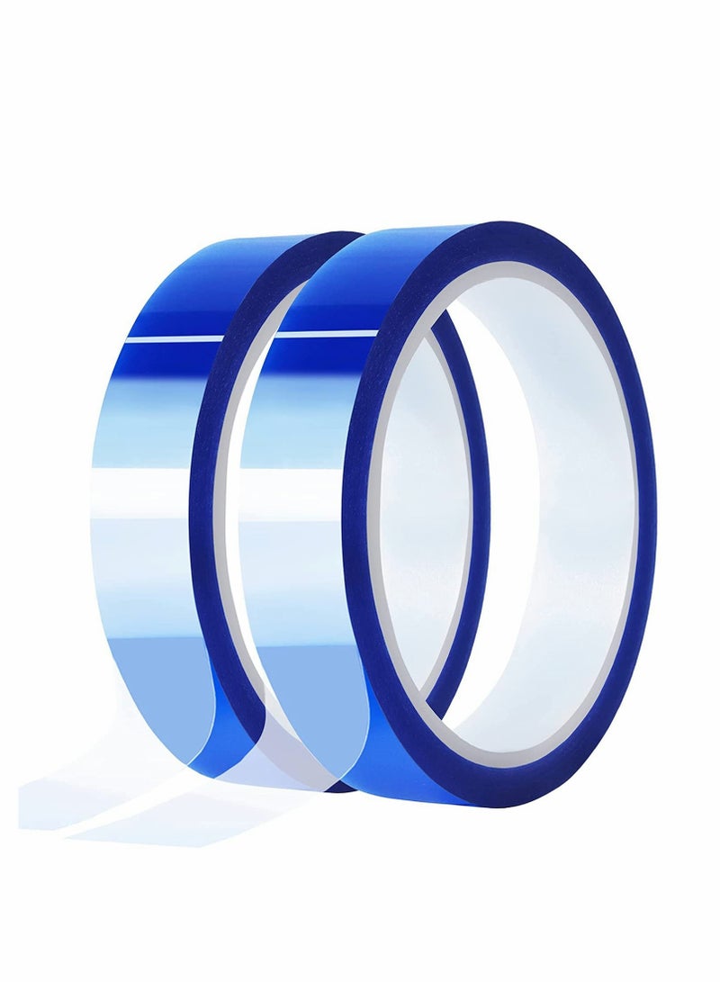 SYOSI Heat Tape, High Temperature Heat Resistant Tape Heat Transfer Tape for Heat Sublimation Press Vinyl, No Residue - 2 Rolls Blue (108ft) - Image 1