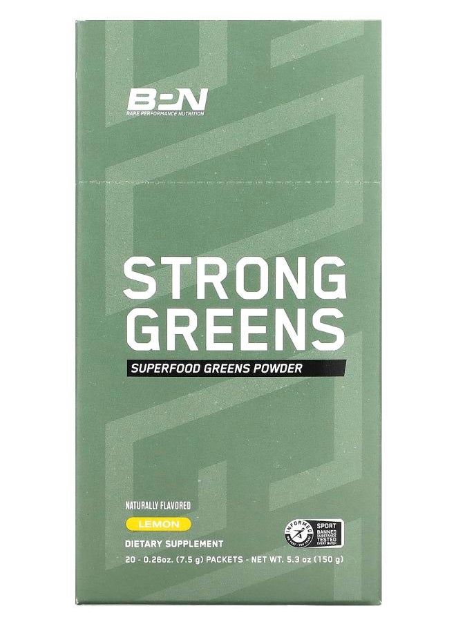 Strong Greens Lemon 20 packets 0.26 oz (7.5 g) Each - pzsku/ZA5EBBCCFF797773540B5Z/45/_/1729518122/5816a7bb-a722-4be2-9de4-be9f1064ba28