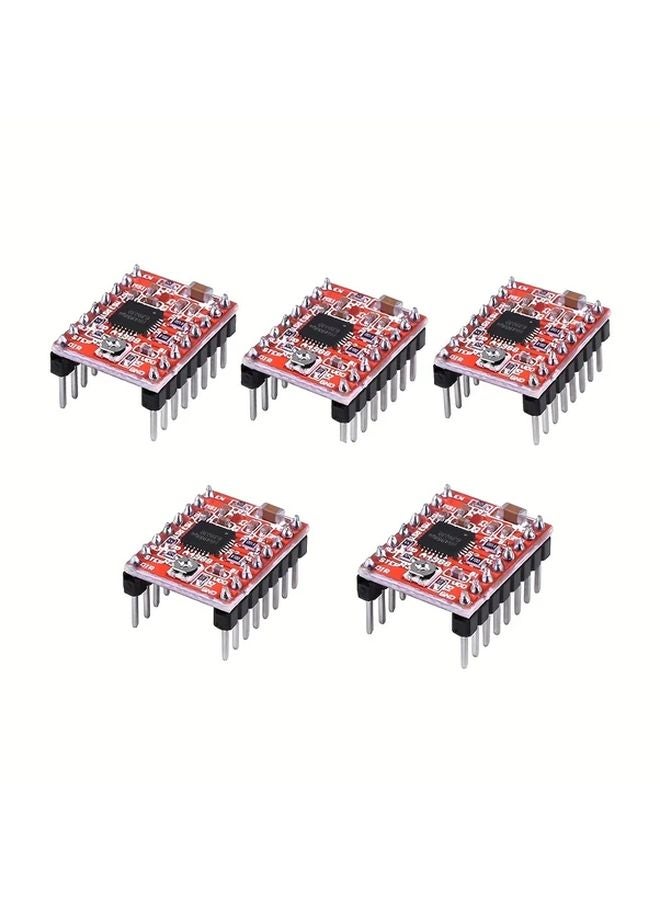 5 قطع وحدة محرك السائر A4988 مع غرفة تبريد للطابعة ثلاثية الأبعاد والروبوتات CNC - Image 2