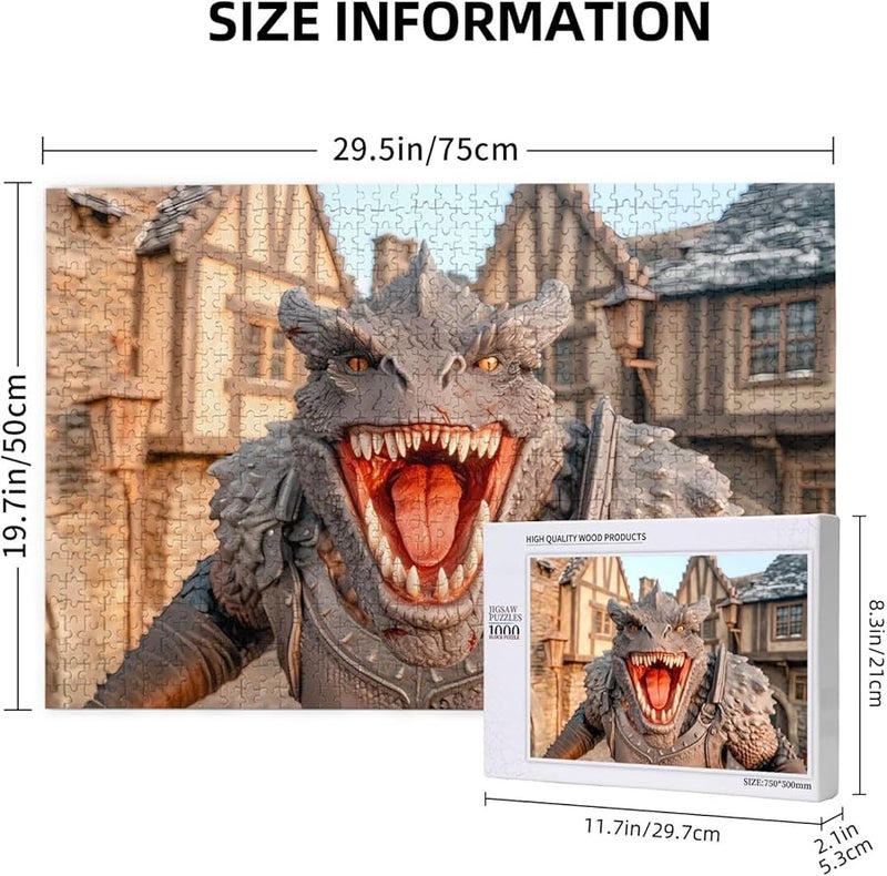 Phayah Lizard Monster 1000 Piece Jigsaw Puzzle For Adults Home Decor 29 5 X 19 7 Inches - Image 4