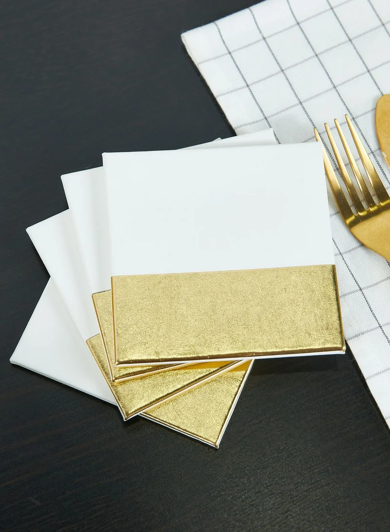 Premier Set of 4 Leather Effect Dipped Coasters