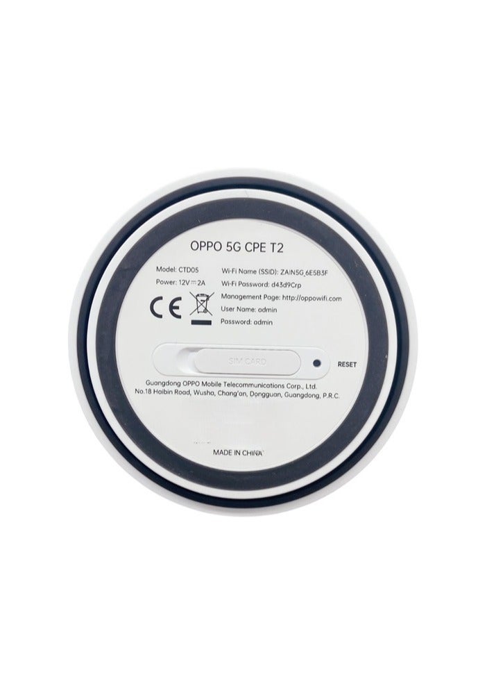 OPPO 5G CPE T2 Fast 5G - Connects More People "Zain Network Only " CTD05 White - Image 2