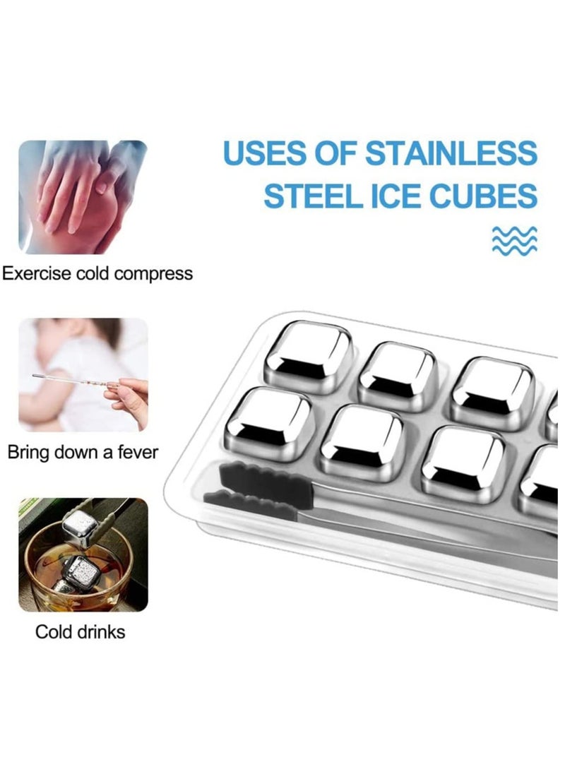 KASTWAVE - Creative Stainless Steel Ice Cube Reusable Cooling Metal Ice Grains for Drinks No-Dilution Not-melt Cooling Fast Cooler Drinks Cube - Image 1