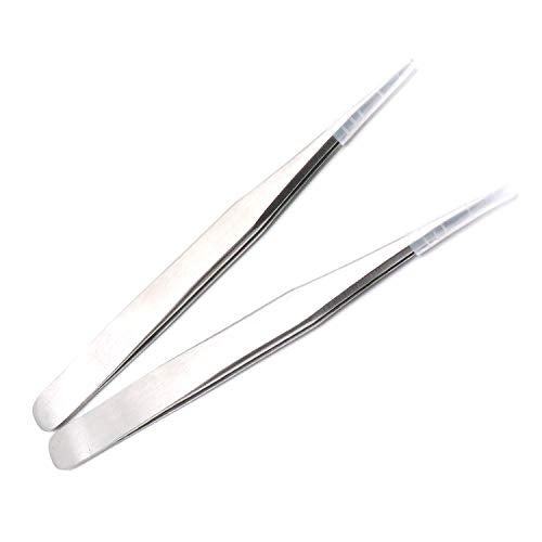 Xiaoyztan 2 Pcs Precision Tweezers Fine-Pointed Tip Metal Tweezers with Protective Sleeves for Crafts Jewelry Watch Clock Electronic Components Beading Repair - Image 3