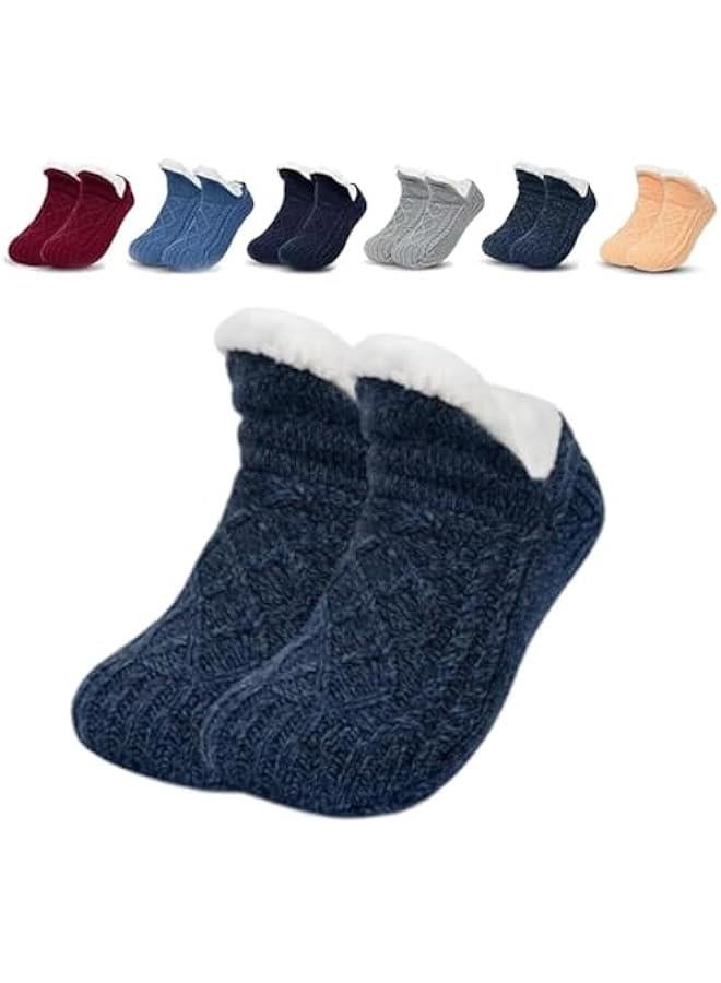 Hansi Handy Socks, Fleecesox - Fleece-Lined Non-Slip Thermal Slippers Socks, Uni Indoor Cozy for Men and Women  - Image 1
