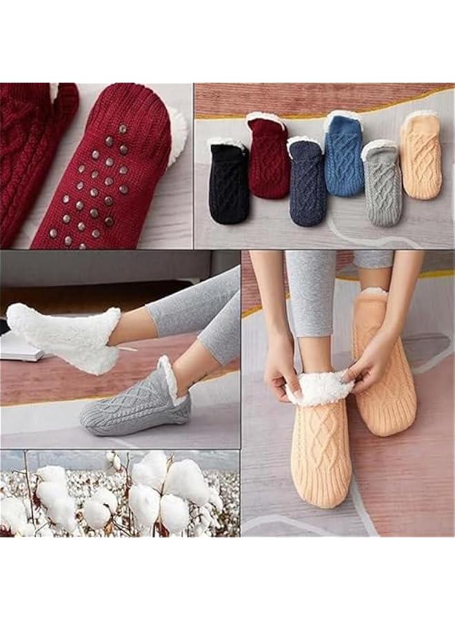 Hansi Handy Socks, Fleecesox - Fleece-Lined Non-Slip Thermal Slippers Socks, Uni Indoor Cozy for Men and Women  - Image 5