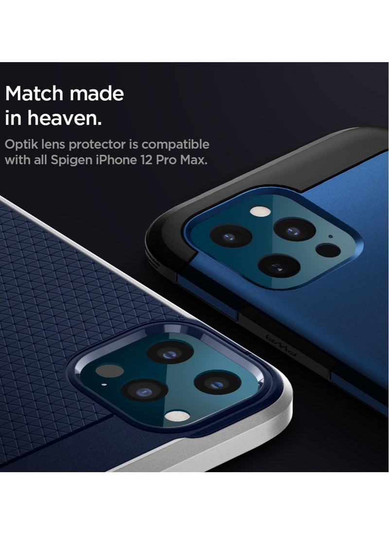 Spigen - Pack Of 2 GLAStR Optik Camera Lens Protector For Apple iPhone 12 Pro MAX - Image 1