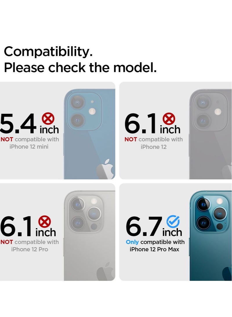 Spigen - Pack Of 2 GLAStR Optik Camera Lens Protector For Apple iPhone 12 Pro MAX - Image 1