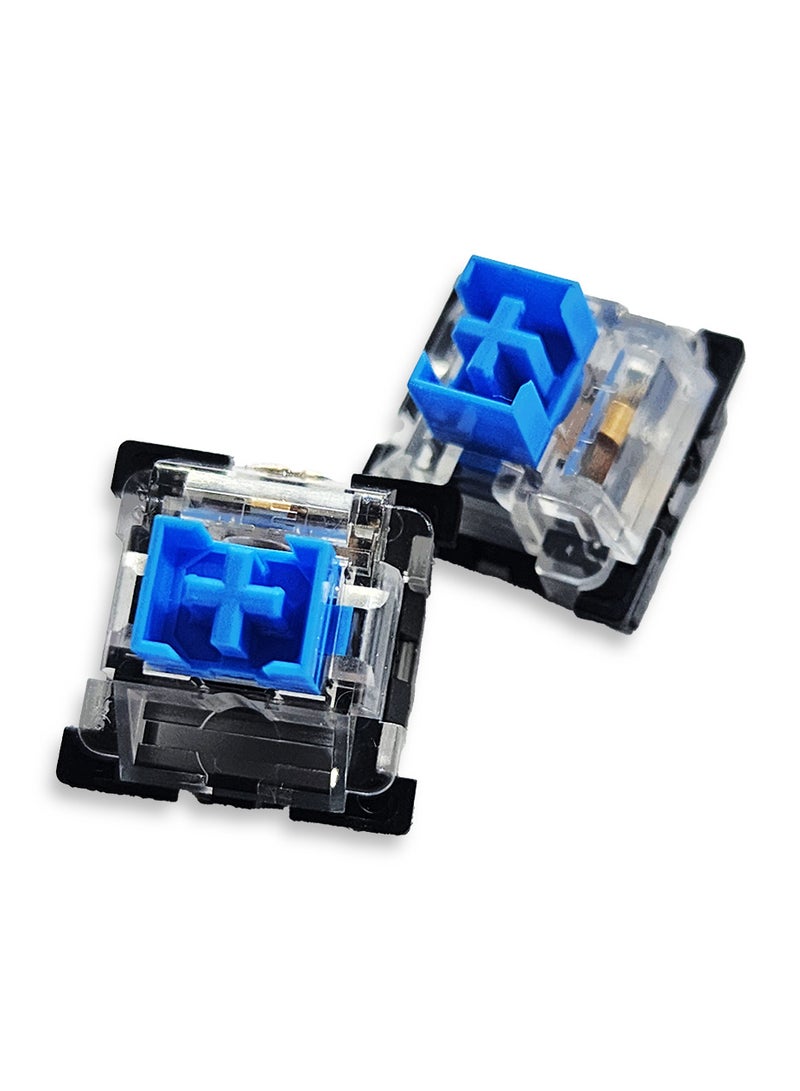 Mechanical Switch, 3-Pin Plate Mounted Blue Switches Equivalent, Hot-Swappable DIY Keyboard Clicky Switch Mode, 50 Million Click(10 pcs Switches) - Image 2
