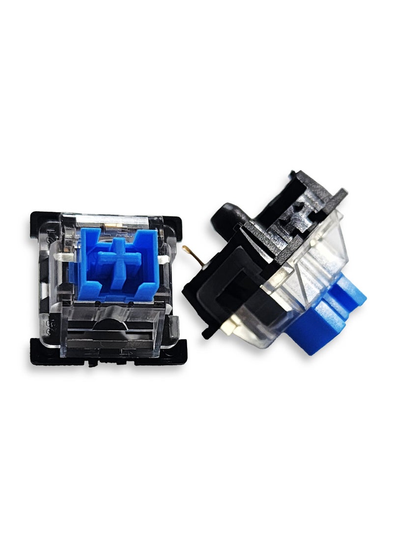 Mechanical Switch, 3-Pin Plate Mounted Blue Switches Equivalent, Hot-Swappable DIY Keyboard Clicky Switch Mode, 50 Million Click(10 pcs Switches) - Image 1