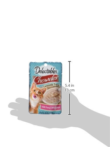 Hartz Delectables Chowder Lickable Wet Cat Treats for Kitten, Adult & Senior Cats, Tuna & Whitefish, 12 Count - Image 3