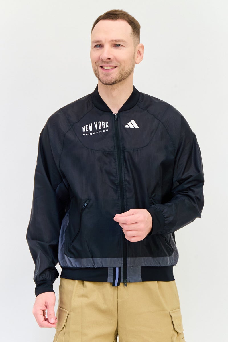 Adidas Men Sportswear Fit Long Sleeves Training Jacket, Black - Image 1