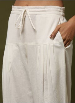 Abhishti Regular salwar pants with schiffli cuff-  off white  - Image 5