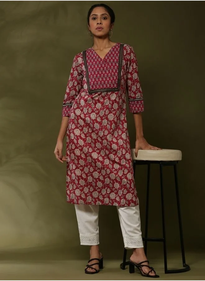 Abhishti Regular salwar pants with schiffli cuff-  off white