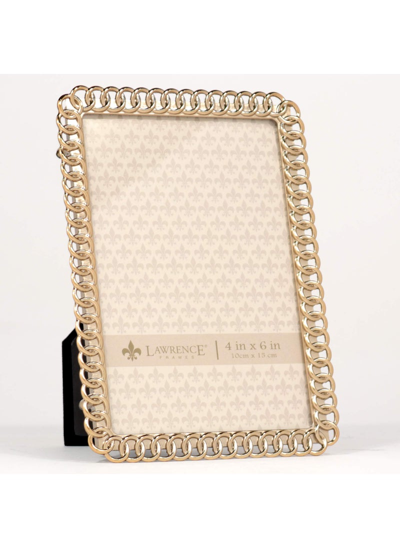 Lawrence Frames Lawrence Frames 4x6 Gold Metal Eternity Rings Picture Frame  - Image 2