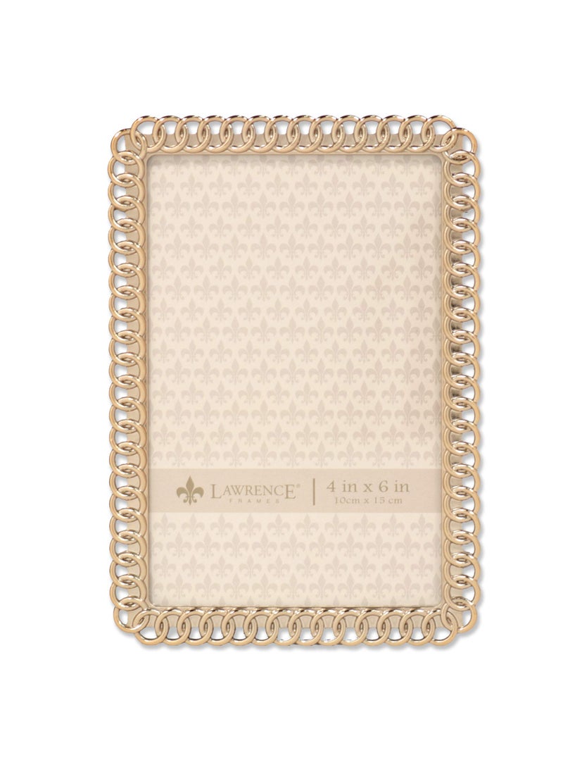 Lawrence Frames Lawrence Frames 4x6 Gold Metal Eternity Rings Picture Frame  - Image 1