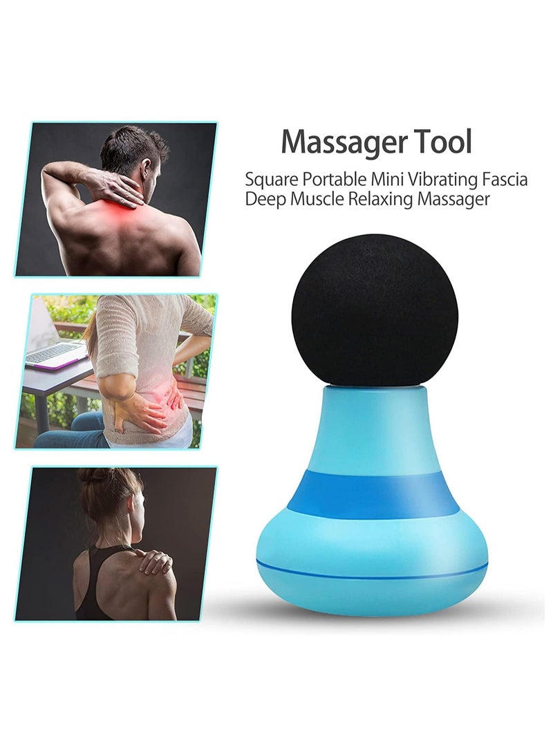 إسكدنيا مدلك محمول باليد مع 6 أوضاع اهتزاز ، مدلك كهربائي صغير شخصي 2.0 * 4.5 بوصة ، تدليك للرقبة والكتف والظهر للرجال والنساء (أزرق) - Image 5