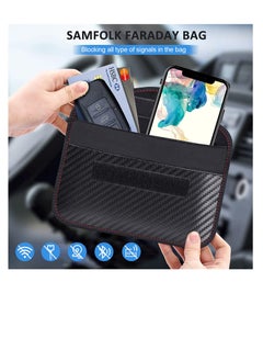 Excefore Faraday Pouch for Phones and Car Keys, Anti-Tracking Mobile Phone Case, Car Key Signal Blocker Wallet, Smartphone Electronic Devices Anti-Tracking Wallet (Black)  - Image 3