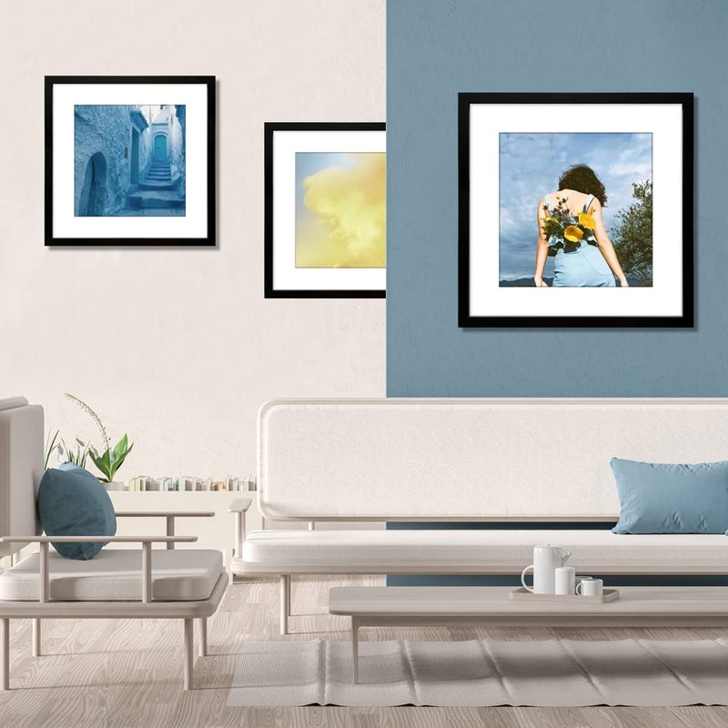THREELOVE 19x19 Frame Black, Display Picture 15x15 with mat or 19x19 Without mat, Photo Poster Picture Frame Wall Mounting Home Decor, 1-PCS - Image 5