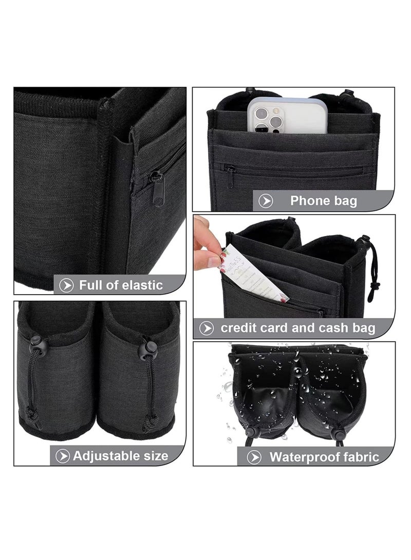 Generic Luggage Cup Holder Travel, Hands-Free Coffee Holder with 2 Coffee Mugs Tightening Drawstring, Travel Essential Accessory for Flying & Travelers  - Image 5