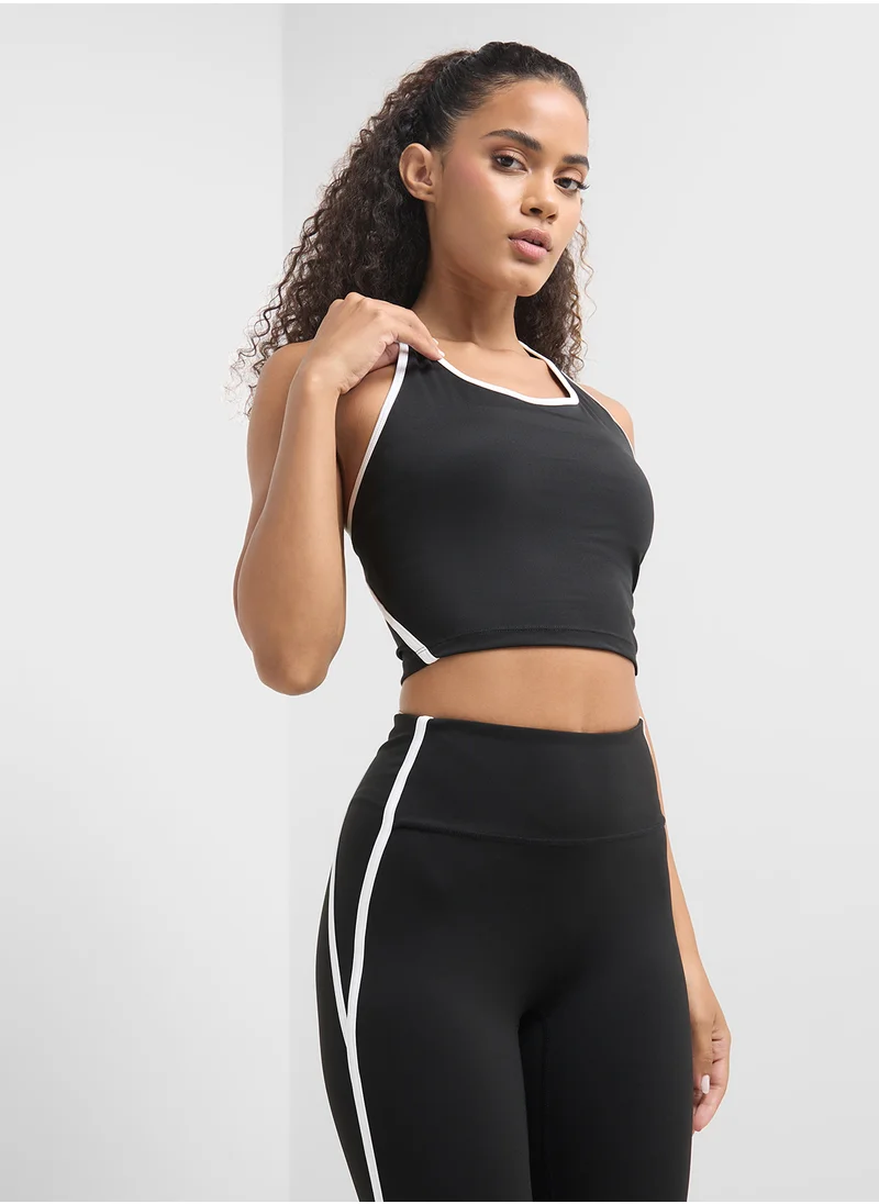 فورورد Seamless Racer Back Sports Bra With Contrast Trim