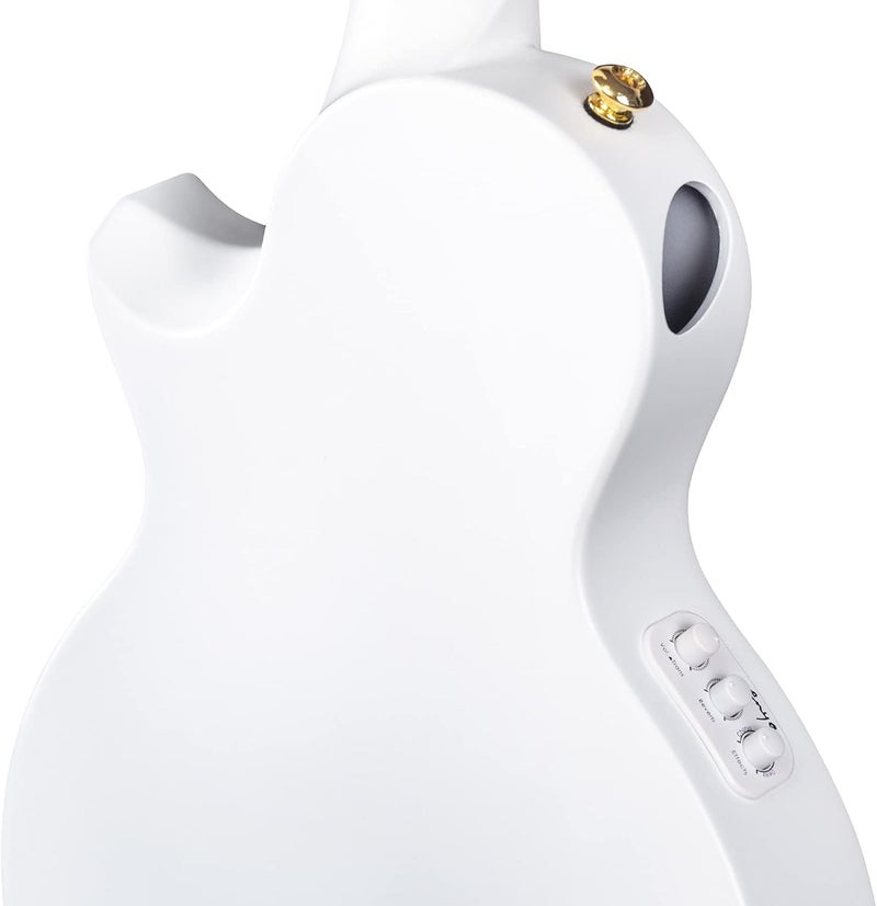 Enya Nova UE Pro 26 Inch Tenor Ukulele Bundle with Case, Strap, Capo, and Strings - White - Image 4