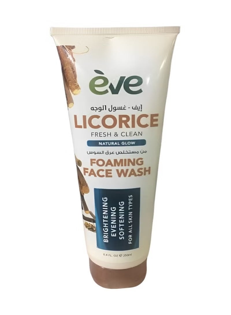 أيف غسول الوجه الرغوي بخلاصة عرق السوس المنعش والنظيف، 250 مل