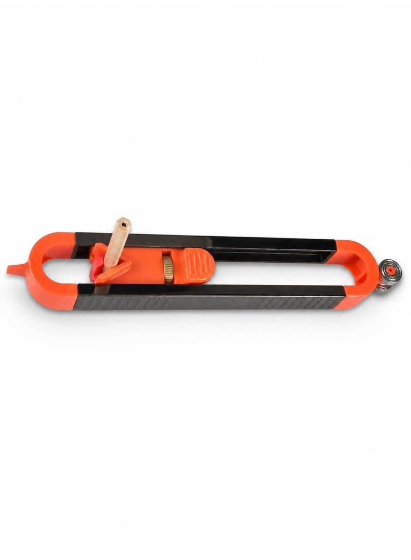 Metal Contour Gauge Profile Copy Tool Irregular Shape Measuring Ruler for Woodworking Tile Flooring Edge Copying Tool with 2 Pencils - Image 1