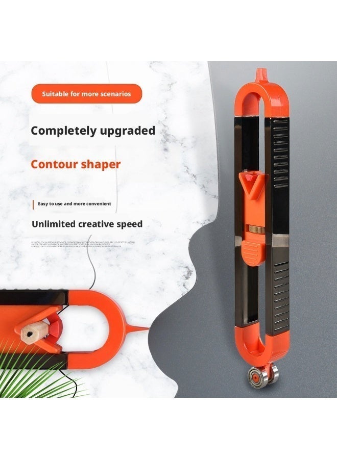Metal Contour Gauge Profile Copy Tool Irregular Shape Measuring Ruler for Woodworking Tile Flooring Edge Copying Tool with 2 Pencils - Image 5