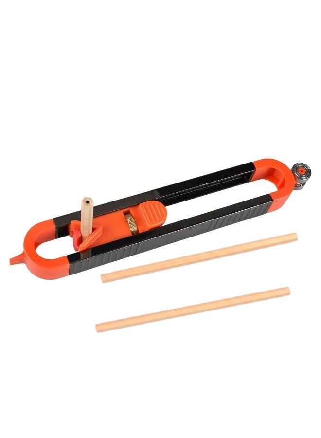 Metal Contour Gauge Profile Copy Tool Irregular Shape Measuring Ruler for Woodworking Tile Flooring Edge Copying Tool with 2 Pencils - Image 2
