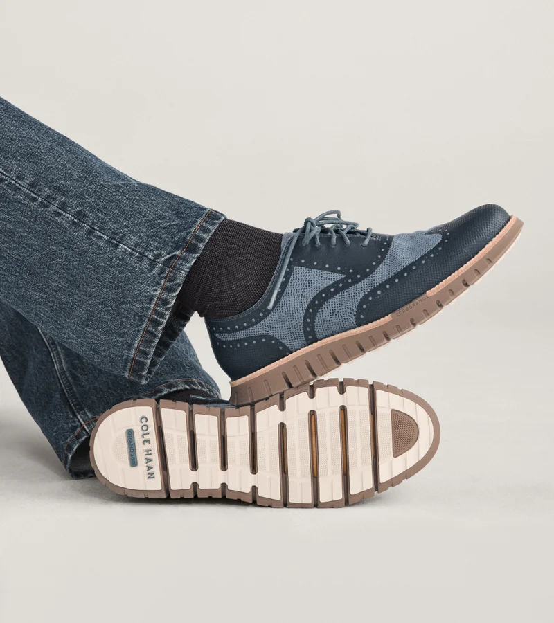 COLE HAAN Men's ZERØGRAND Remastered Embrostitch Wingtip Oxfords