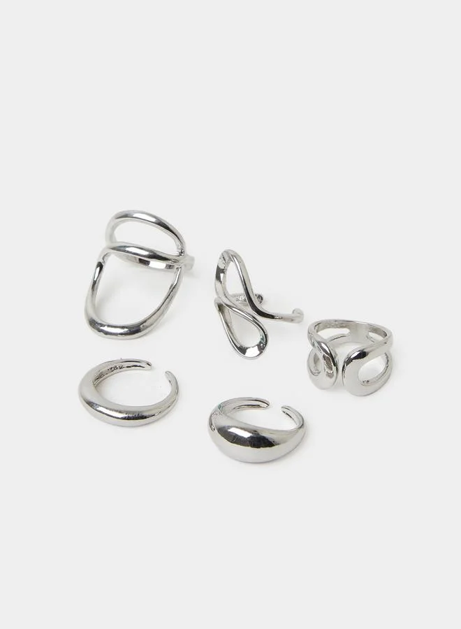 ستايلي Set of 5 - Irregular Geo Rings