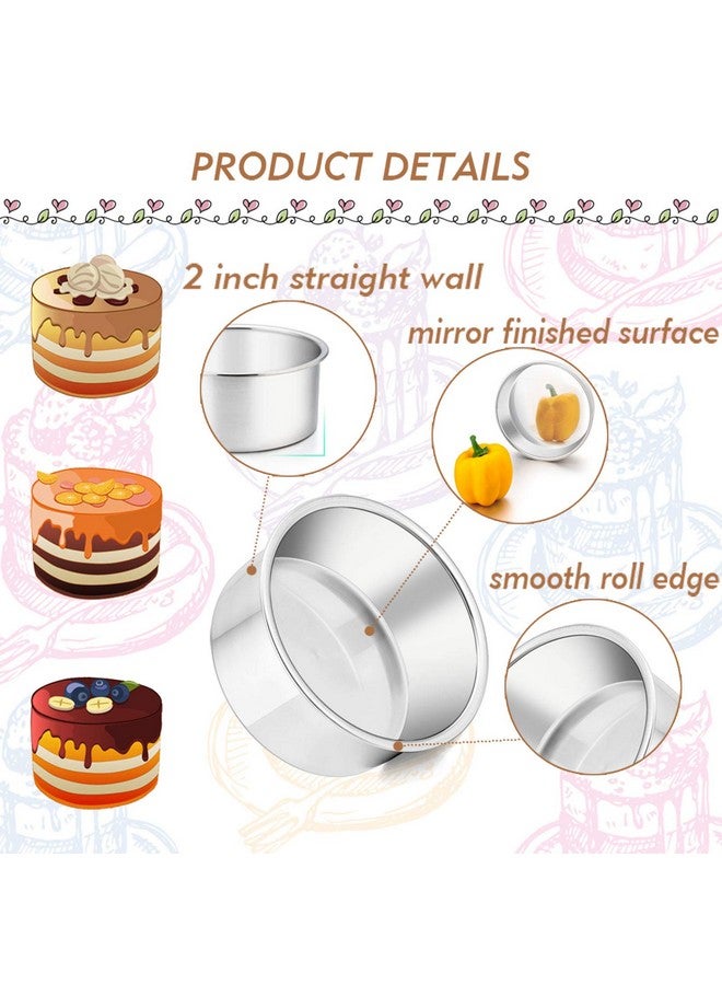 تيم فار قالب كيك تيم فار 4 بوصة، مجموعة من 6 قوالب كيك دائرية من الفولاذ المقاوم للصدأ، للخبز والتقديم على البخار، صحية ومتينة، ذات لمسة نهائية عاكسة وآمنة للاستخدام في غسالة الأطباق - Image 2